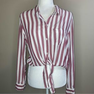 Rails Val Dali Striped Blouse White Red M